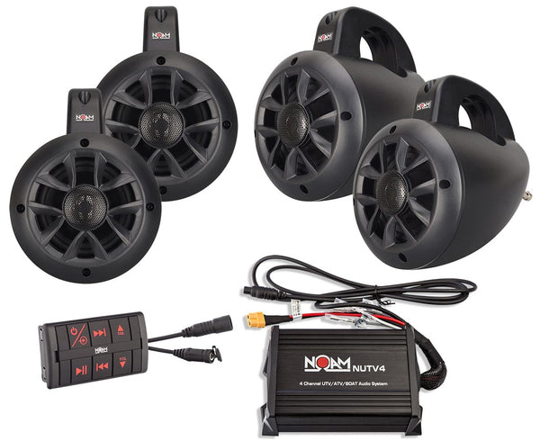 NOAM Marine Bluetooth UTV Sound System Waterproof Speakers