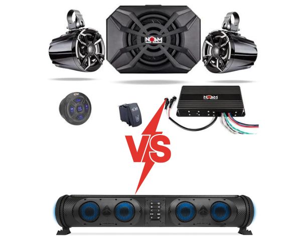 UTV sound system VS UTV sound bar